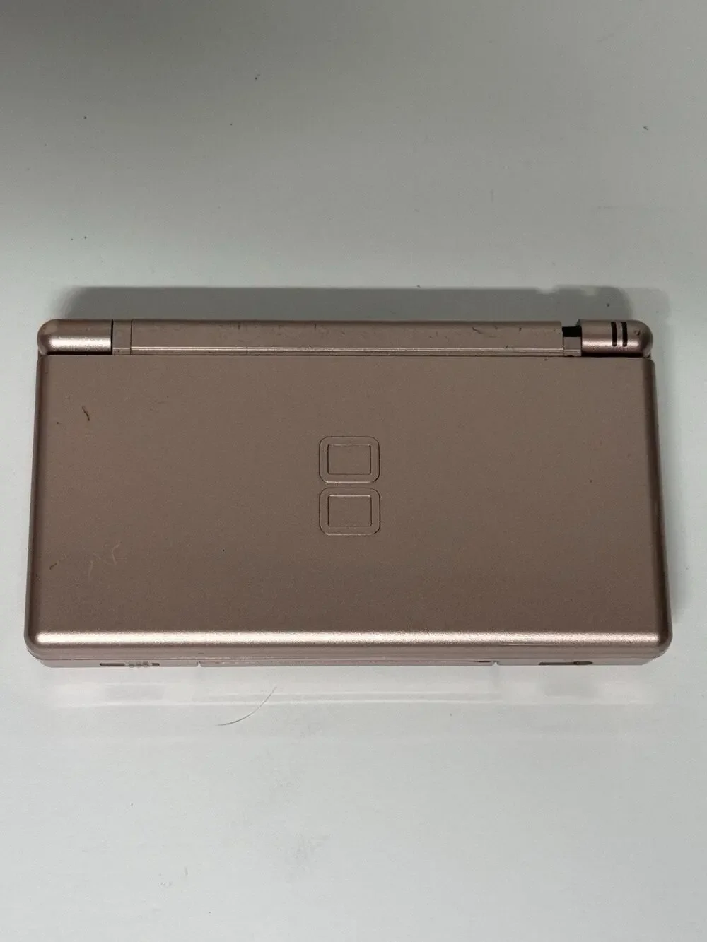 Nintendo DS Lite Metallic Rose Pink Handheld Console Tested Working w/ Charger